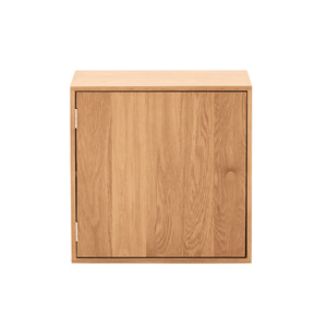Rumi Etagère murale avec porte et étagère 33x20x33 cm chêne incl. support mural