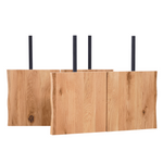 Susan/Molly/Esther - Plateau d'extension avec fente (2 pièces) pour table en planche - Chêne huilé