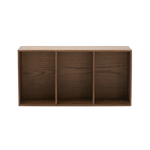 Rumi Etagère murale à trois compartiments 33x20x66 cm chêne fumé incl. supports muraux