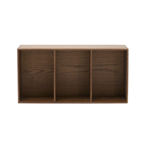 Rumi Etagère murale à trois compartiments 33x20x66 cm chêne fumé incl. supports muraux