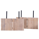 Susan/Molly/Esther - Rallonge avec fente (2 pièces) pour table en planche - Chêne blanchi huilé