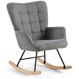 Allison fauteuil à bascule avec accoudoirs - textile gris