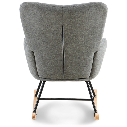 Allison fauteuil à bascule avec accoudoirs - textile gris