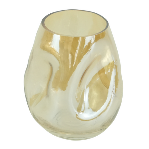 Joy verre vase fumé 18 cm