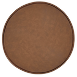 Bella - Coussin de siège rond en simili cuir marron