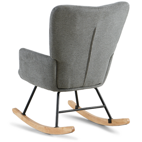 Allison fauteuil à bascule avec accoudoirs - textile gris