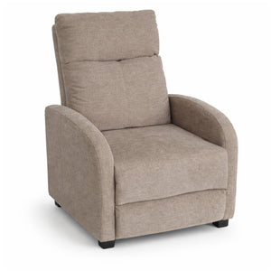 Fauteuil Silas en sable avec fonction de basculement et repose-jambes