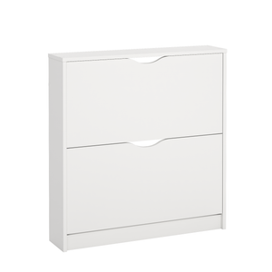 Livo meuble à chaussures à 2 portes en blanc
