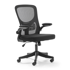 Chaise de bureau Felix en maille noire/noire