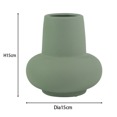 Birka - Vase en céramique vert poussiéreux 15 cm