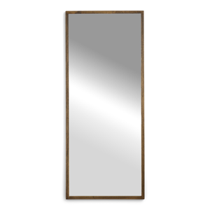 Miroir Elvira 120x50 cm avec cadre en bois en chêne fumé