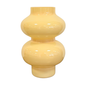 Gaia - Vase en verre jaune 21 cm