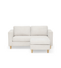Canapé-chaise longue Hildur 2 places, couleur beige
