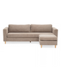 Canapé-chaise longue Hildur 3 places, couleur sable