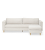 Canapé-chaise longue Hildur 3 places, couleur beige