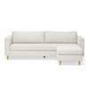 Canapé-chaise longue Hildur 3 places, couleur beige