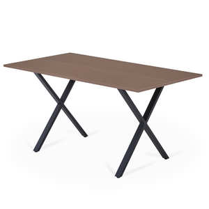 Marly Table Plank en placage chêne fumé 150x80x75 cm