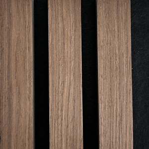 Échantillon de panneau acoustique haut de gamme en placage de chêne fumé, 150 x 120 mm