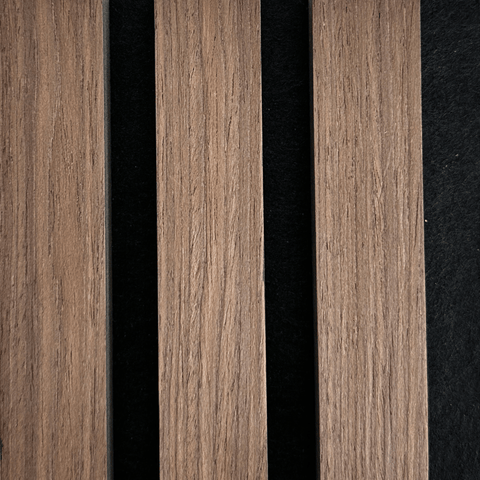 Échantillon de panneau acoustique en placage de chêne fumé 150 x 120 mm
