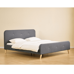 Lit Christian Premium en gris 180x200 cm incl. lattes de lit et matelas