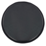 Bella - Coussin de siège rond en simili cuir noir