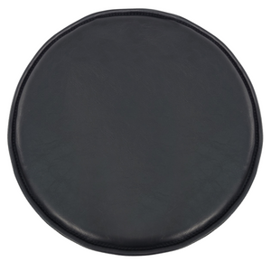 Bella - Coussin de siège rond en simili cuir noir