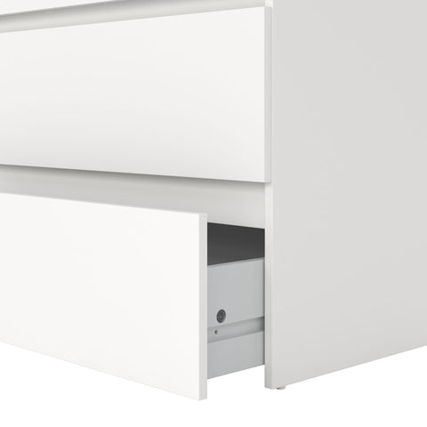Maise Commode H:114 x L:65 x P:41 cm avec 5 tiroirs en blanc
