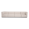 Emilia canapé modulaire en beige 4 modules L : 328 x P : 79 x H : 72 cm