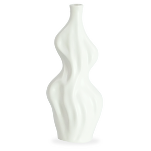 Alva - Vase en céramique blanche 25 cm