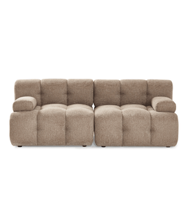 Lilie - canapé modulable couleur sable avec 2 modules - L : 190 x P : 95 x H : 64 cm