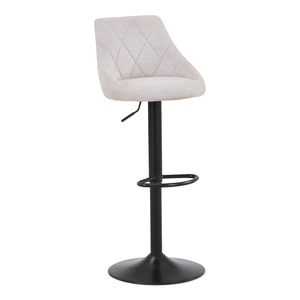 Cassie - tabouret de bar beige réglable avec fonction de pivotement à 360 degrés