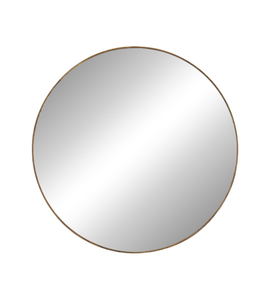 Miroir Ruthy Ø60 cm avec cadre en bois en chêne fumé