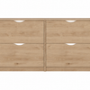 Armoire à chaussures Livo - aspect chêne avec 4 portes