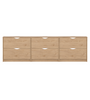 Armoire à chaussures Livo - aspect chêne avec 6 portes