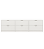 Armoire à chaussures Livo - blanche avec 6 portes