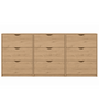 Armoire à chaussures Livo - aspect chêne avec 9 portes