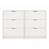 Armoire à chaussures Livo - blanche avec 6 portes