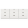 Armoire à chaussures Livo - blanche avec 9 portes