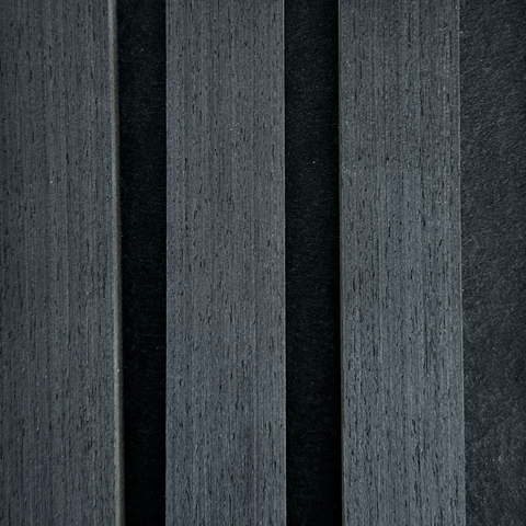 Échantillon de panneau acoustique en placage de chêne noir 150 x 120 mm