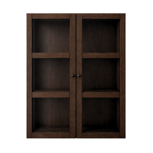 Armoire murale Havana en chêne fumé 100x80x35 cm