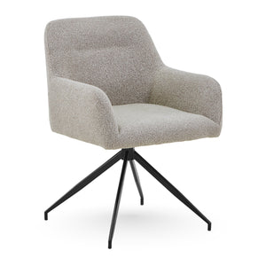 Ofelia chaise de salle à manger - Beige Boucle Avec Pivot 360 degrés