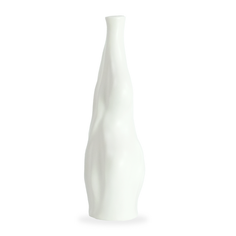 Alva - Vase en céramique blanche 25 cm
