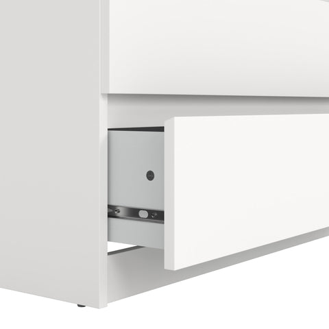 Commode Naia 5 tiroirs blanc H : 111.3 x L : 77 x P : 50 cm