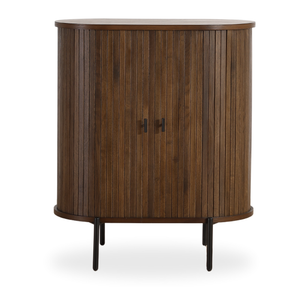 Florence - Armoire à lattes en chêne fumé 70 x 40 x 85 cm