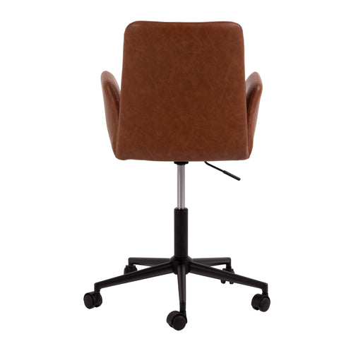 Naya Chaise de bureau avec accoudoirs et pivotante en marron