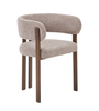 Chaise de salle à manger Eloise, couleur sable, aspect chêne fumé