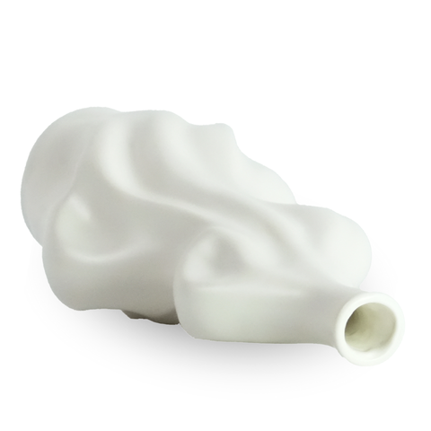 Alva - Vase en céramique blanche 25 cm