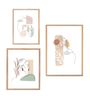 Lot de 3 cadres en bois « Paloma »