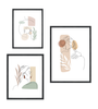 Lot de 3 cadres Paloma noirs