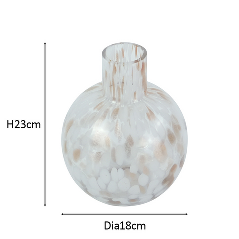 Fanny vase en verre blanche 23 cm